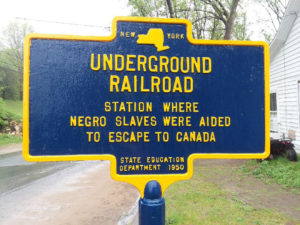 Underground Railroad historical marker, 142 North Ausable Street, Keeseville