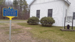 Harkness United Methodist Church and historical marker, 780 Hallock Hill Road, Peru, New York