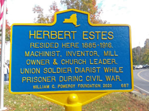 Herbert Estes historical marker, 131 Mace Chasm Road, Ausable Chasm