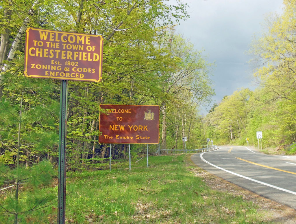 Town of Chesterfield road sign