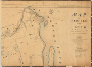 Map and Profile of the Road from Port Kent to Hopkinton (A)