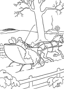 Coloring page: sleigh