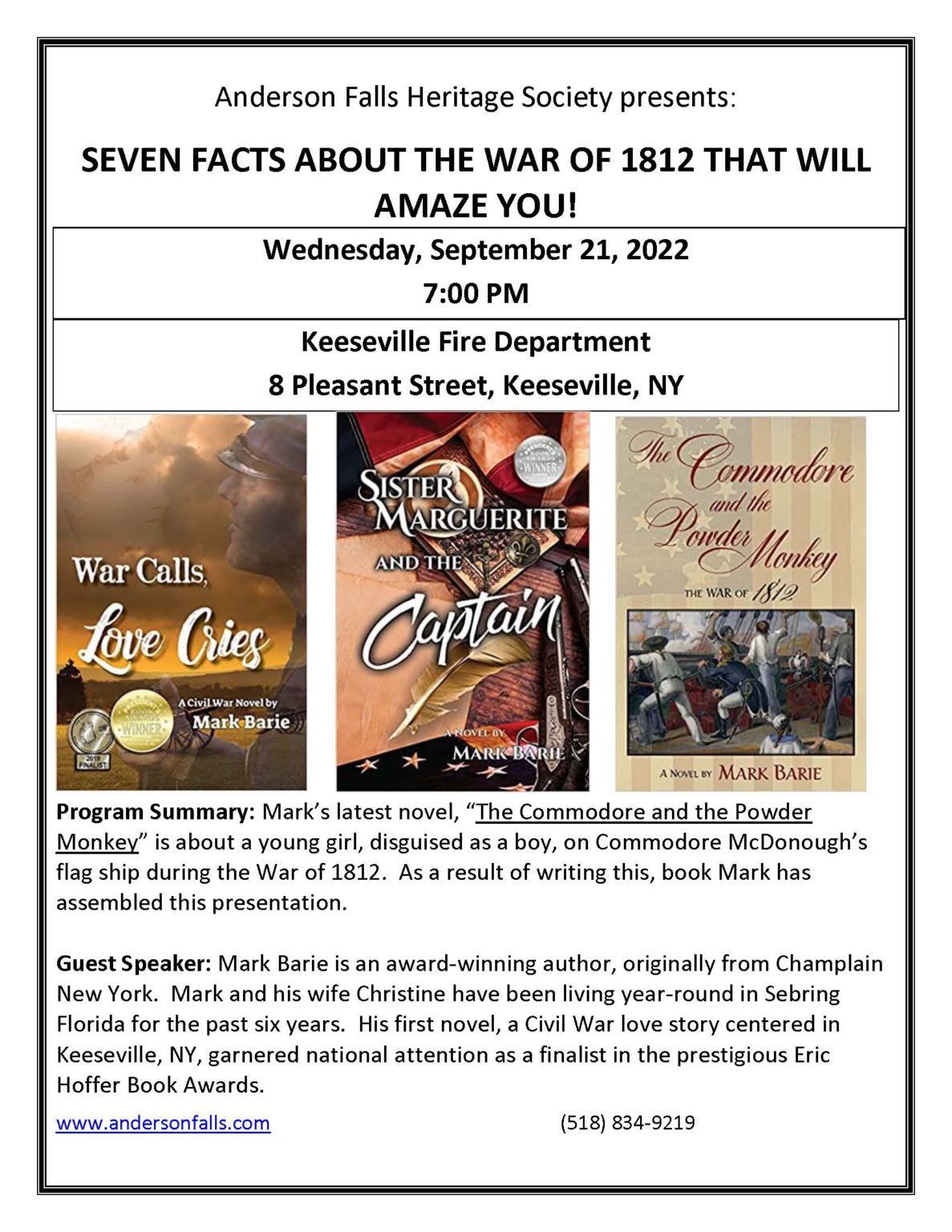 “Seven Facts About the War of 1812 That Will Amaze You!” Anderson