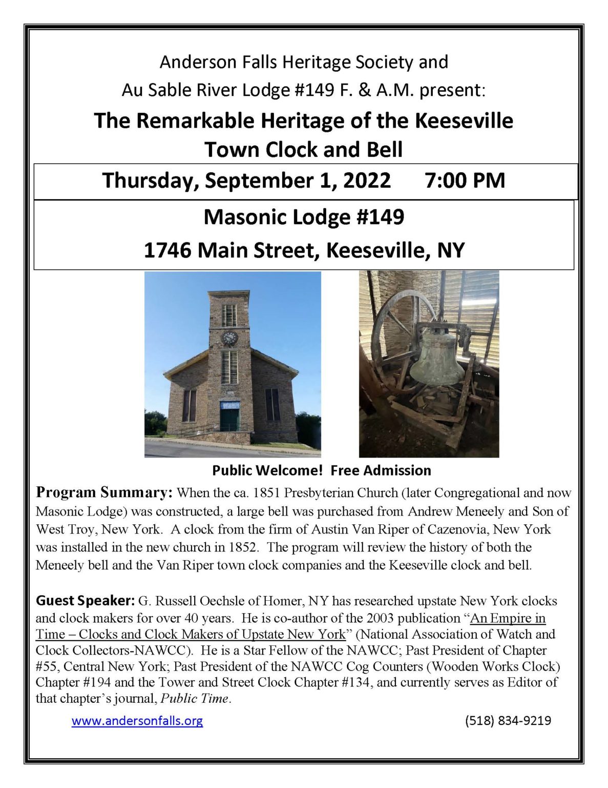 The Remarkable Heritage of the Keeseville Town Clock And Bell